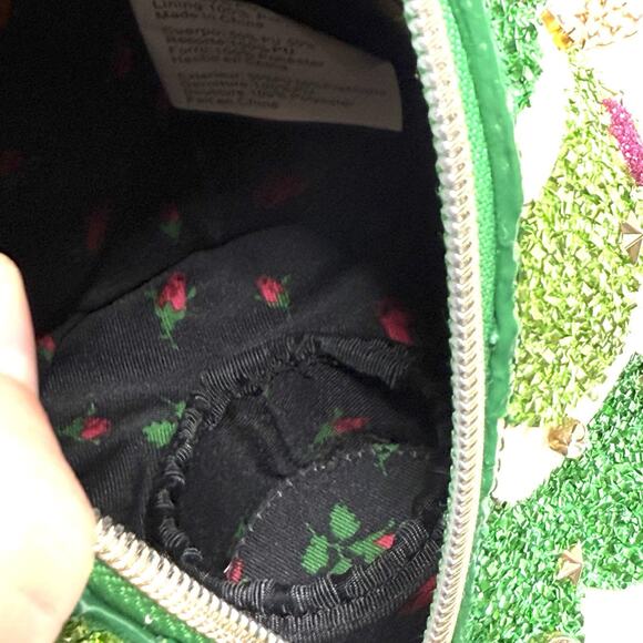 Betsey Johnson Kitsch Christmas Tree Crossbody Purse Handbag Green RARE Spruce - Picture 8 of 16